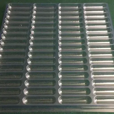 Cylindrical Cavity Clear Plastic Trays - 2.25 X 0.6 X 0.5