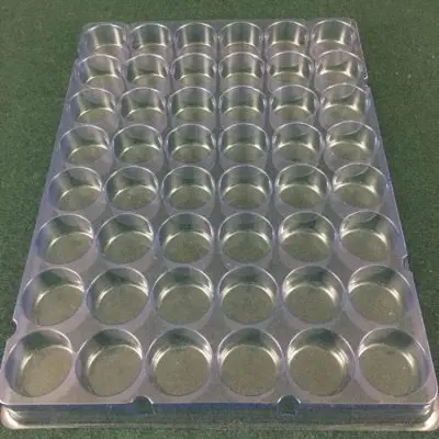 Round Cavity Clear Plastic Trays - 1.25 Diameter X .69