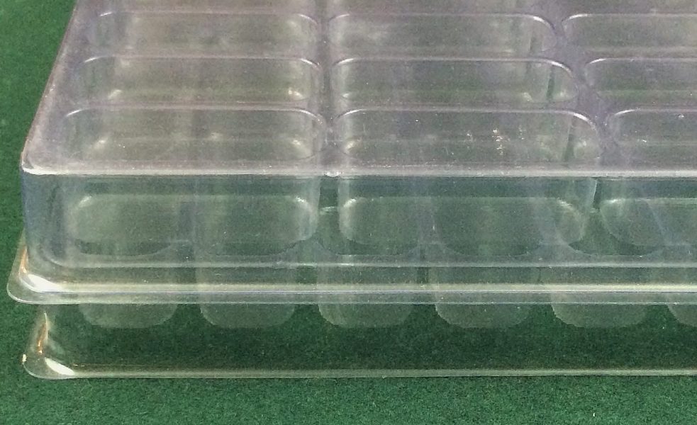 Rectangular Cavity Clear Plastic Trays - 2 X 0.75 X 0.75 - Image 2