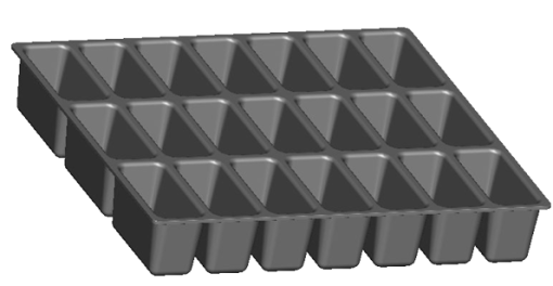 21 Cavity Tray 3D Image