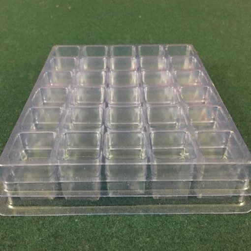 Rectangular Cavity Clear Plastic Trays - .75 X .75 X .63 - Image 2