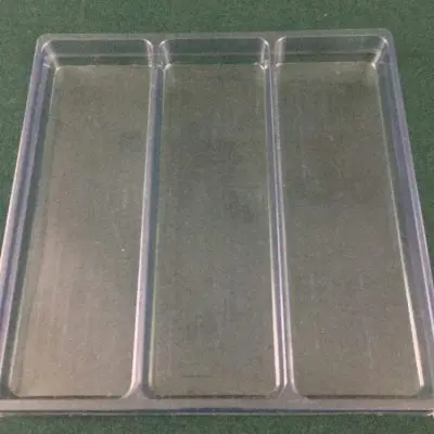 Rectangular Cavity Clear Plastic Trays - 10.75X3.40X1.13