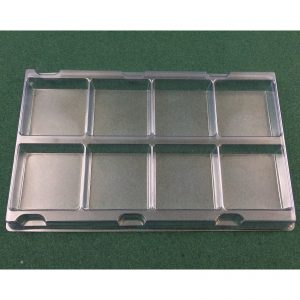 Clear Plastic Insert Tray: Cavity Size 3 X 3