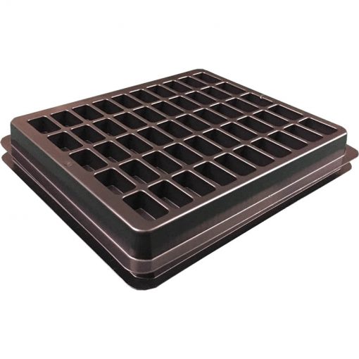 50 Small Cavities Conductive Assembly Trays Stacked