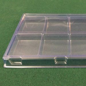 Clear Plastic Insert Tray: Cavity Size 3 X 3