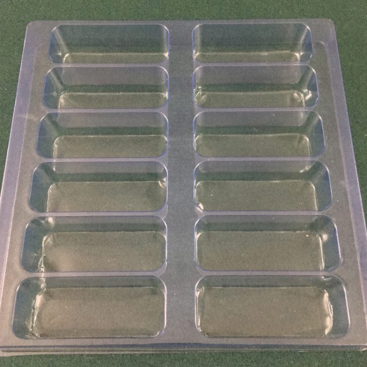 Rectangular Cavity Clear Plastic Trays - 4.13 X 1.50 X 1.50