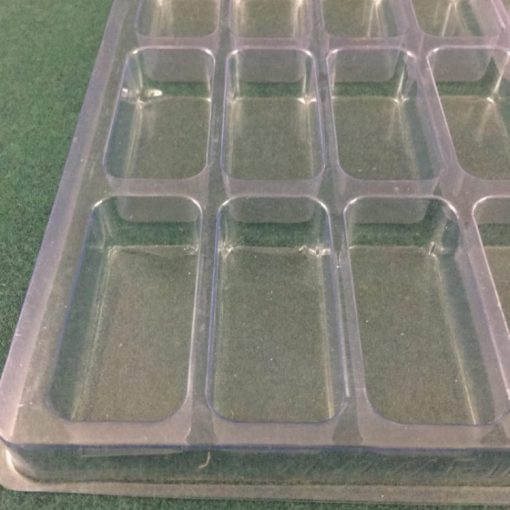 Rectangular Cavity Clear Plastic Trays - 2.4 X 1.05 X .77 - Image 2