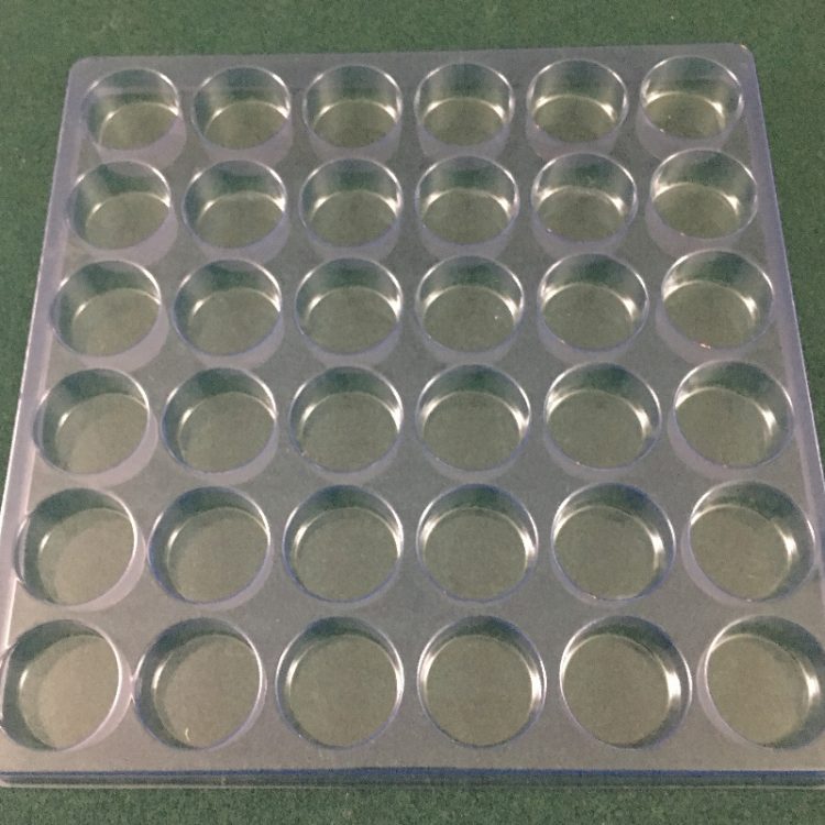 Round Cavity Clear Plastic Trays - 1.63 Diameter X 1