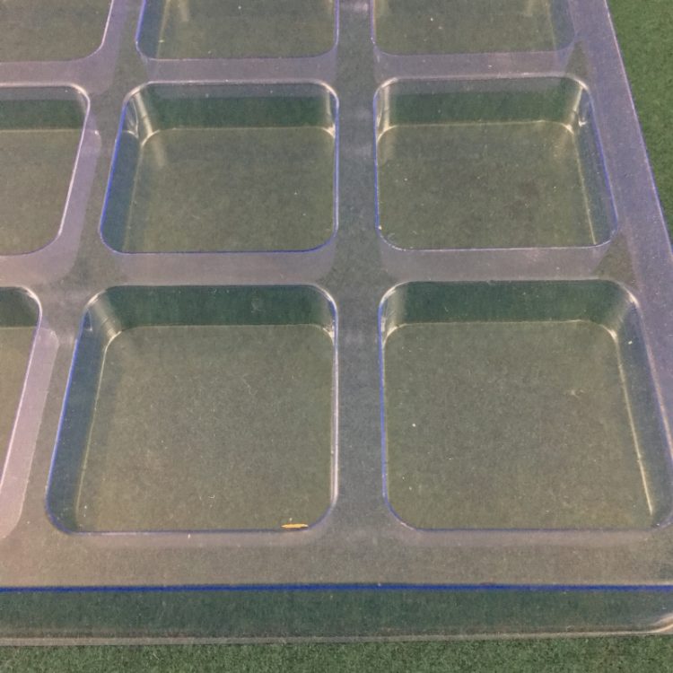 Rectangular Cavity Clear Plastic Trays - 1.85 X 1.85 X 0.5 - Image 2