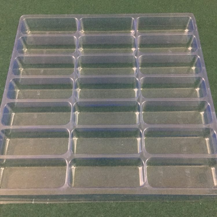 Rectangular Cavity Clear Plastic Trays - 3.60 X 1.30 X 1.13