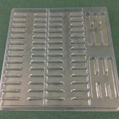 Rectangular Cavity Clear Plastic Trays - 4 X .5 X .6