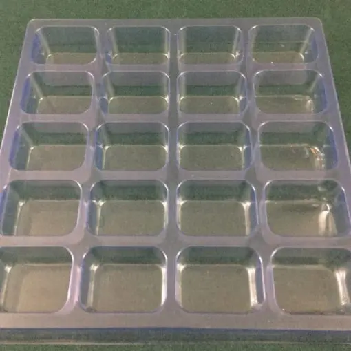 Rectangular Cavity Clear Plastic Trays - 2.25 X 1.65 X 1.36