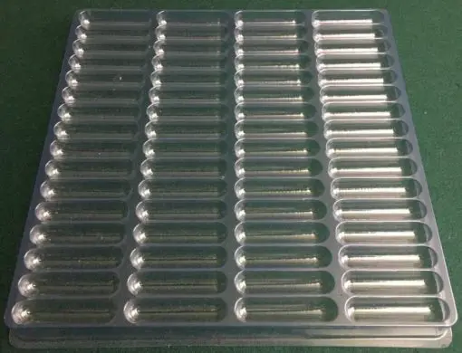 Cylindrical Cavity Clear Plastic Trays - 2.25 X 0.6 X 0.5