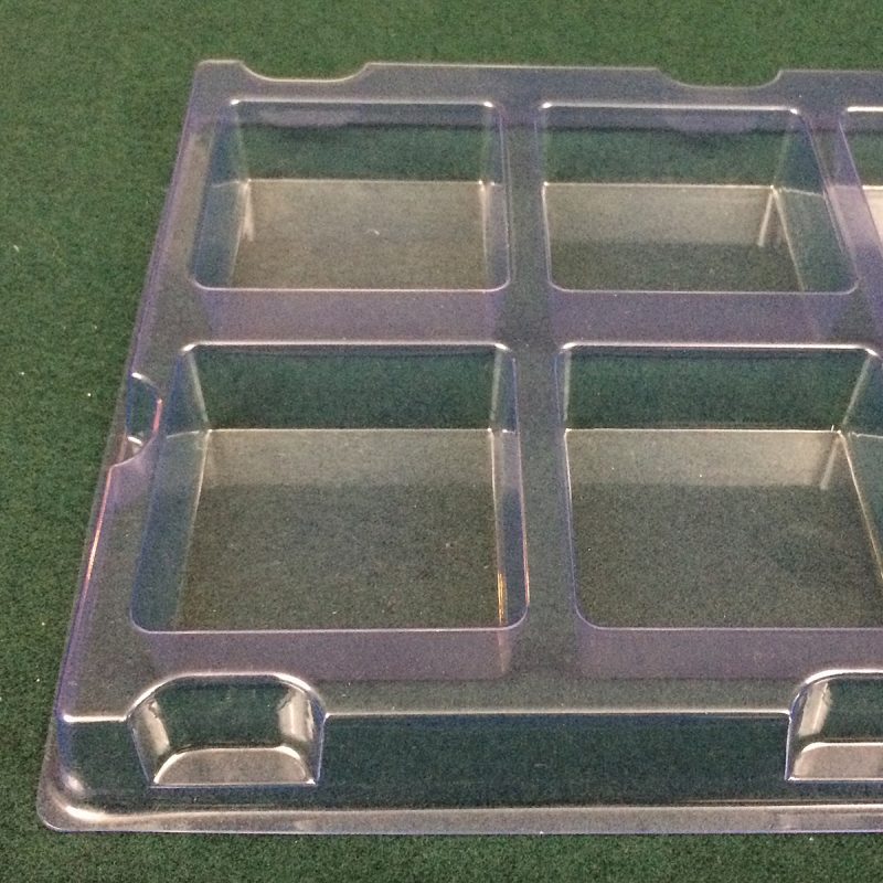 Clear Plastic Insert Tray: Cavity Size 2.75 X 2.75