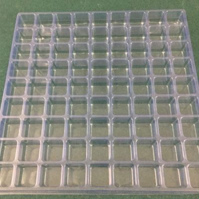 Rectangular Cavity Clear Plastic Trays - 1 X 1 X 1