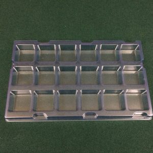 Clear Plastic Insert Tray: Cavity Size 1.75 X 1.75