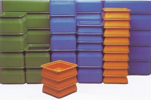 Heavy duty plastic bins