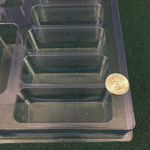 Rectangular Cavity Clear Plastic Trays - 3.5 X 1.18 X 1.5 - Image 2