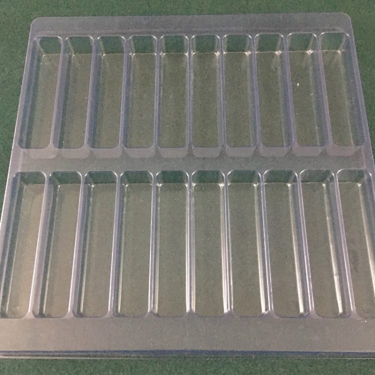 Rectangular Cavity Clear Plastic Trays - 4.28 X .88 X .88