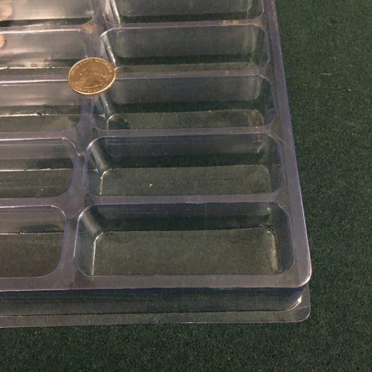 Rectangular Cavity Clear Plastic Trays - 3.3 X 1.06 X 1 - Image 2