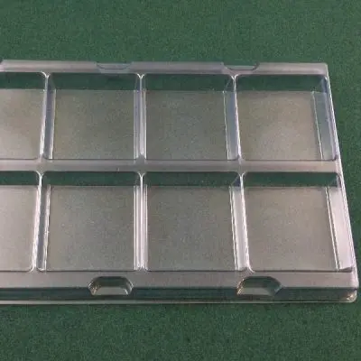 Clear Plastic Insert Tray: Cavity Size 3 X 3