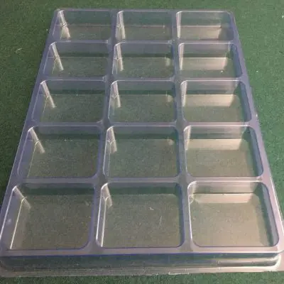 Rectangular Cavity Clear Plastic Trays 2.4 X 1.95 X .75