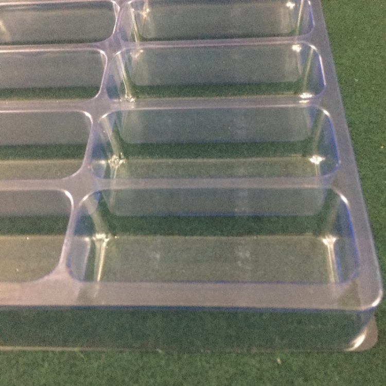 Rectangular Cavity Clear Plastic Trays - 3.60 X 1.30 X 1.13 - Image 2