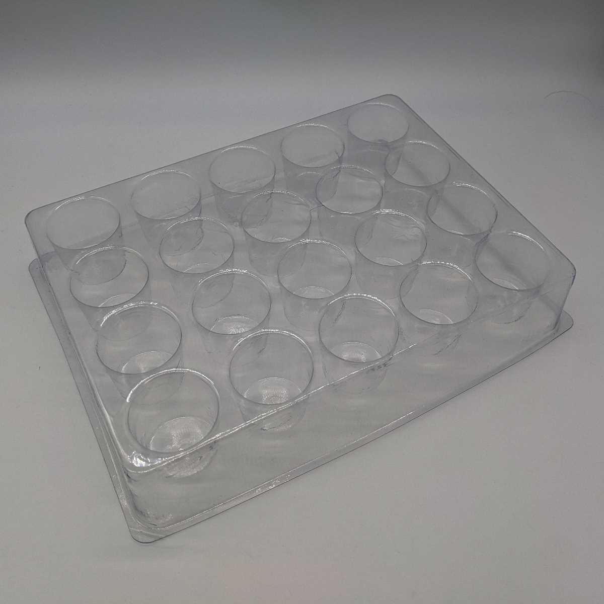 Round Cavity Clear Plastic Trays - 1.5 Diameter X 1.5
