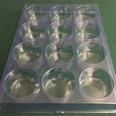 Round Cavity Clear Plastic Trays - 2.25 Diameter X 1.38