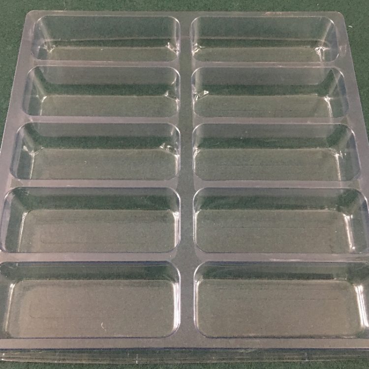 Rectangular Cavity Clear Plastic Trays - 4.58 X 1.5 X 1.2