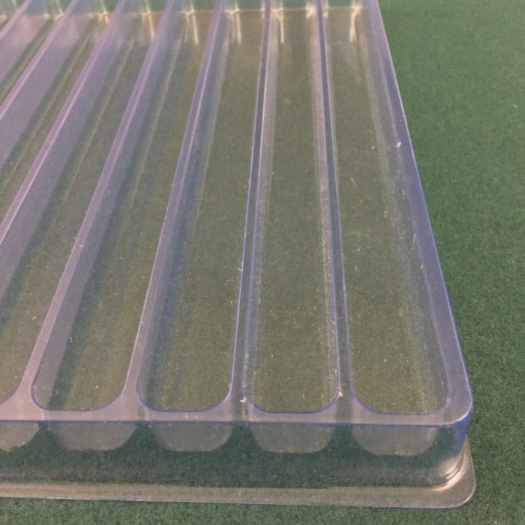 Rectangular Cavity Clear Plastic Trays - 11.25 X 0.75 X 0.75 - Image 2