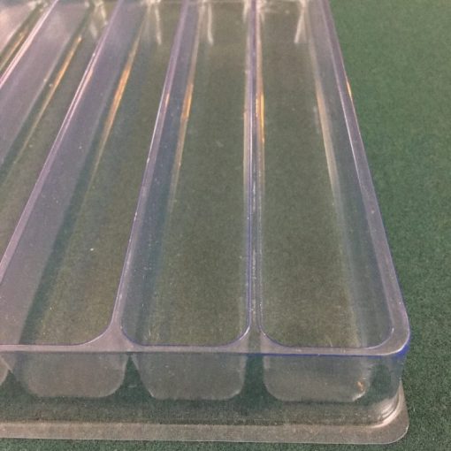 Rectangular Cavity Clear Plastic Trays - 10.75 X 1.13 X 1.13 - Image 2