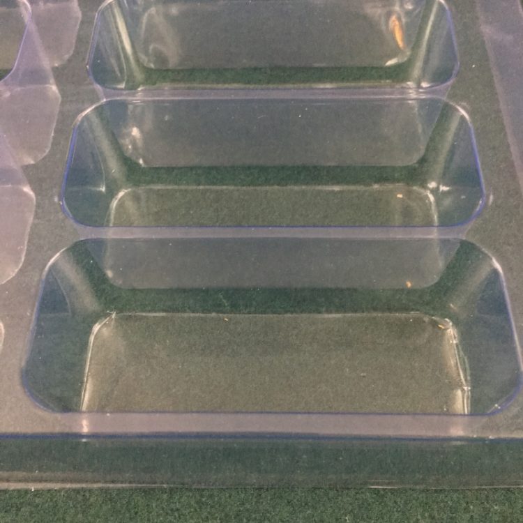 Rectangular Cavity Clear Plastic Trays - 4.13 X 1.50 X 1.50 - Image 2