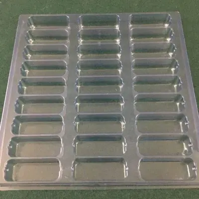Rectangular Cavity Clear Plastic Trays - 2.75 X 1 X 1