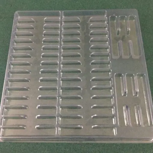 Rectangular Cavity Clear Plastic Trays - 4 X .5 X .6