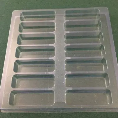 Rectangular Cavity Clear Plastic Trays - 4 X 1.2 X 1.15