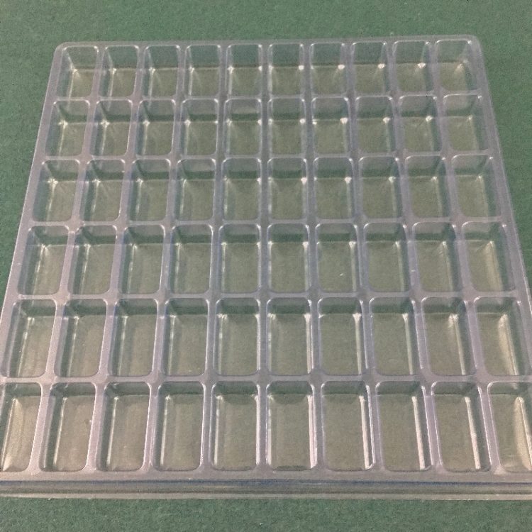 Rectangular Cavity Clear Plastic Trays - 1.6 X .850 X .850