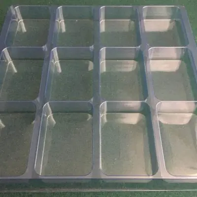 Rectangular Cavity Clear Plastic Trays - 3.5 X 2.25 X 1