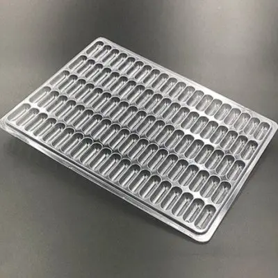 Oblong Cavity Tray Clear