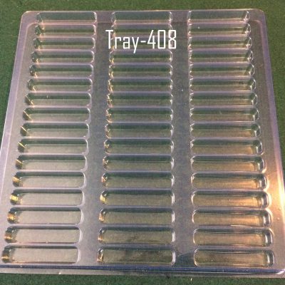 Rectangular Cavity Clear Plastic Trays - 2.8 X 0.58 X 0.54