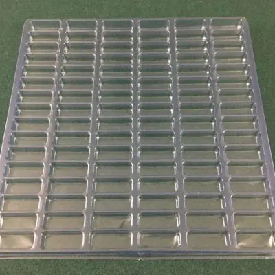 Rectangular Cavity Clear Plastic Trays - 1.5 X .5 X .45
