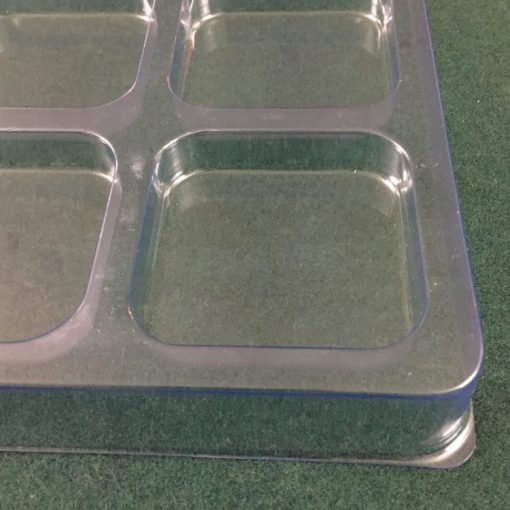 Rectangular Cavity Clear Plastic Trays - 2.38 X 2.38 X 0.5 - Image 2