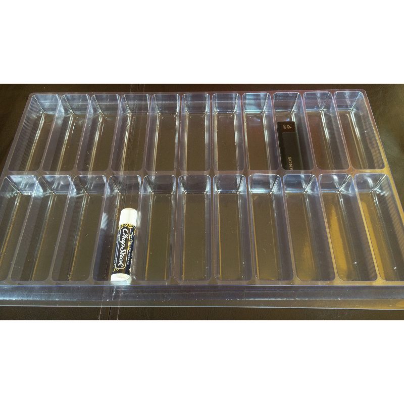 Clear Plastic Insert Tray: Cavity Size 3.5 X 1