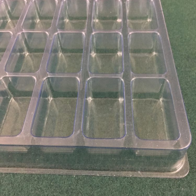 Rectangular Cavity Clear Plastic Trays - 1.6 X .850 X .850 - Image 2