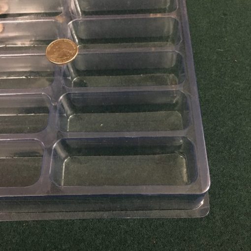 Rectangular Cavity Clear Plastic Trays - 3.3 X 1.06 X 1 - Image 2