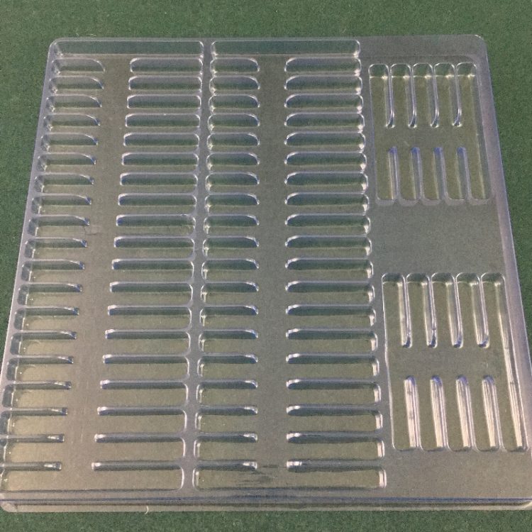 Rectangular Cavity Clear Plastic Trays - 3.70 X 0.44 X 0.45