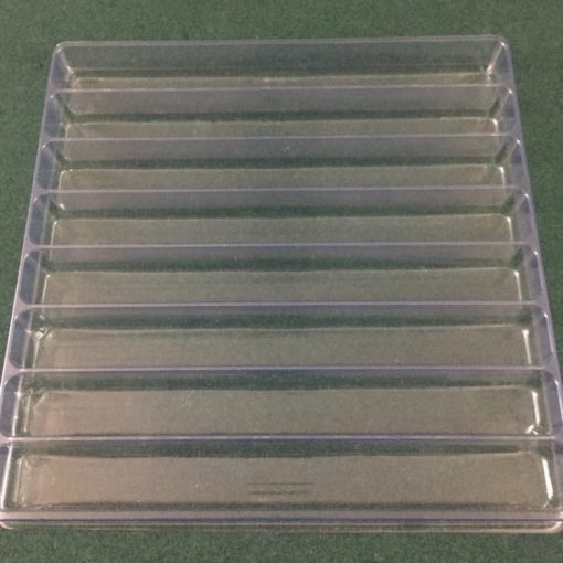 Rectangular Cavity Clear Plastic Trays - 10.75 X 1.13 X 1.13