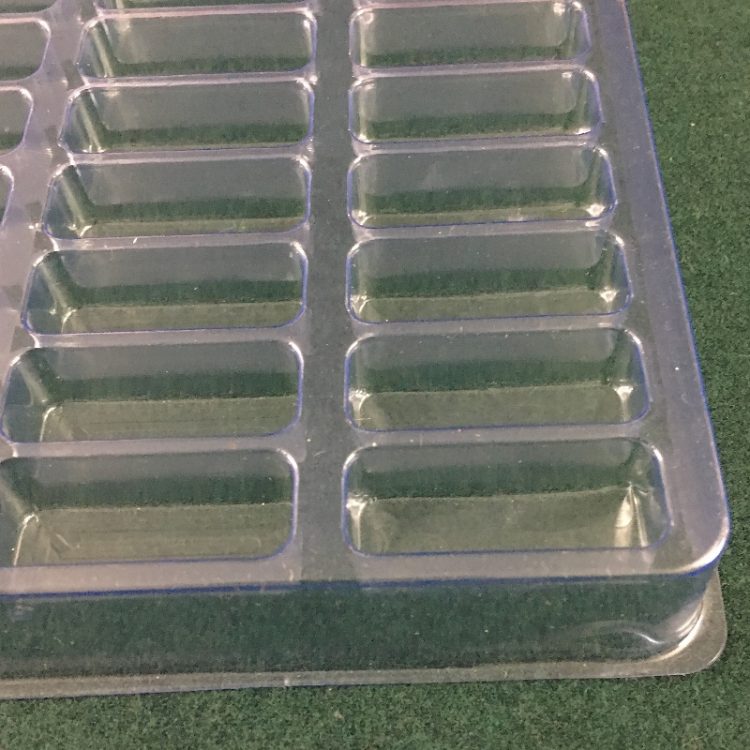 Rectangular Cavity Clear Plastic Trays - 1.5 X .5 X .45 - Image 2