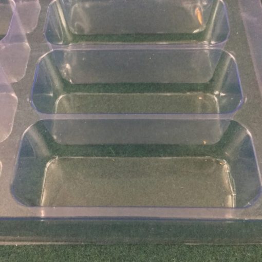 Rectangular Cavity Clear Plastic Trays - 4.13 X 1.50 X 1.50 - Image 2