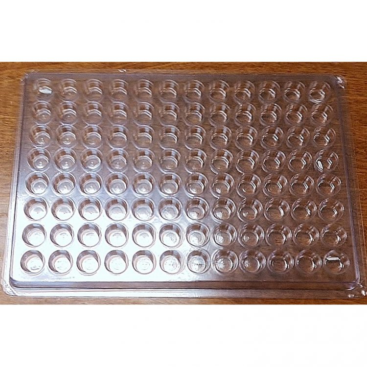 Round Cavity Clear Plastic Trays - .63 Diameter X .44
